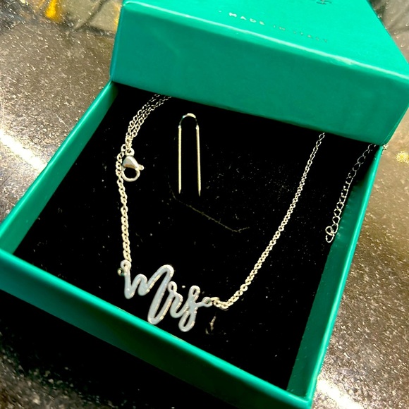 🆕 WEDDING PACK Desmos ITALIAN FINE JEWELRY Mrs Silver necklace 2 Picture frames - Picture 2 of 10